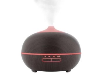 Electric Ultrasonic Air Humidifier / Diffuser / Aromatherapy - 400 ml, Dark Wood