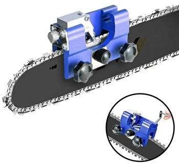 Portable Chainsaw Chain Sharpener Jig, Blue