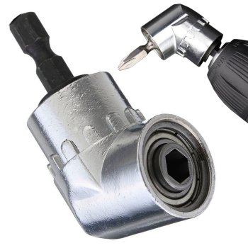 Angle adapter for screwdriver bits, 1/4" HEX drive, 105°