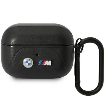 BMW Leather Curved Line Case for AirPods Pro Black