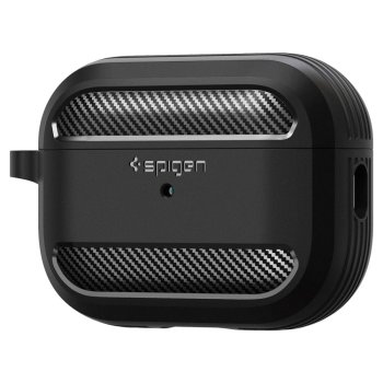 Apple Airpods Pro 1 / 2 Spigen Rugged Armor Case Cover, Black