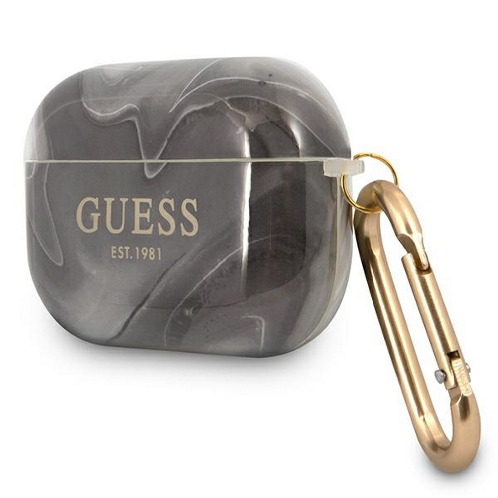 Guess GUAPUNMK AirPods Pro cover black/black Marble Collection (1)