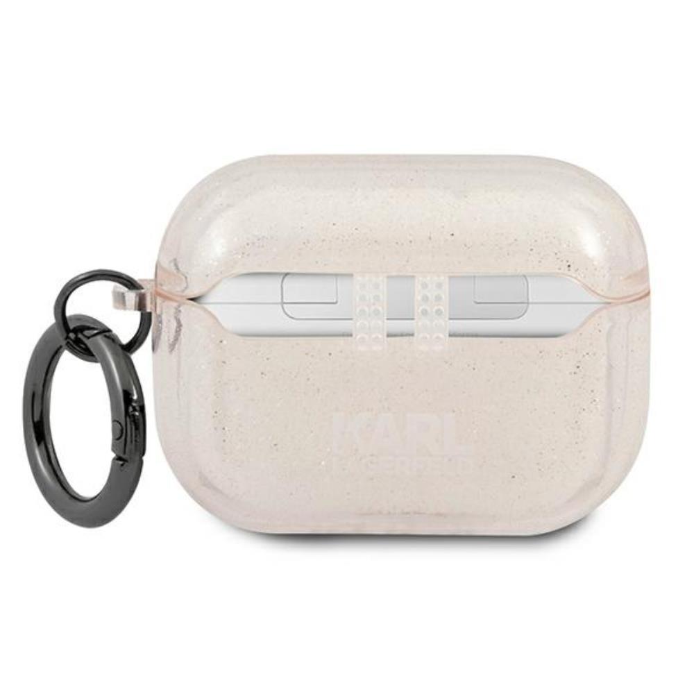 Karl Lagerfeld AirPods Pro Case Glitter Karl's Head, Gold (0)