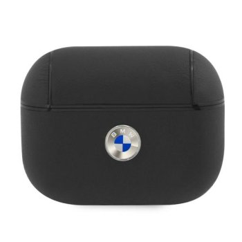 BMW BMAPSSLBK AirPods Pro cover black Geniune Leather Silver Logo
