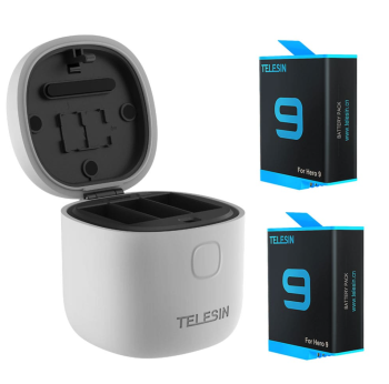 Telesin 3-slot Waterproof Charger Allin Box for GoPro Hero 9 / 10 / 11 + 2 Batteries