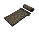 4Fizjo Acupressure Acupuncture Massage Mat Set with Pillow, 68x42 cm, Black/Gold