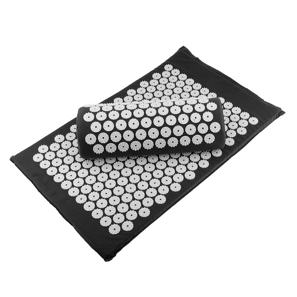 Acupressure Massage Mat + pillow (65x 40cm, Black) (5)