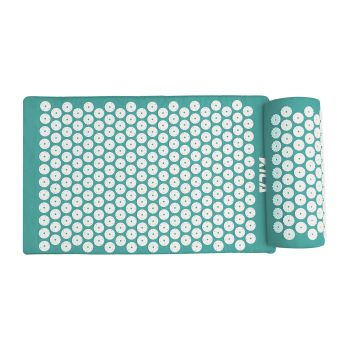 KiCA AuraSpike Acupressure mat acupuncture massage mat + Pillow (62 x 41cm, Green)