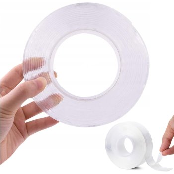 Strong double-sided transparent nano tape, 5m, clear