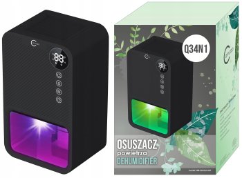 Dehumidifier Air Dryer Moisture Absorber with LED Display, 3.8L