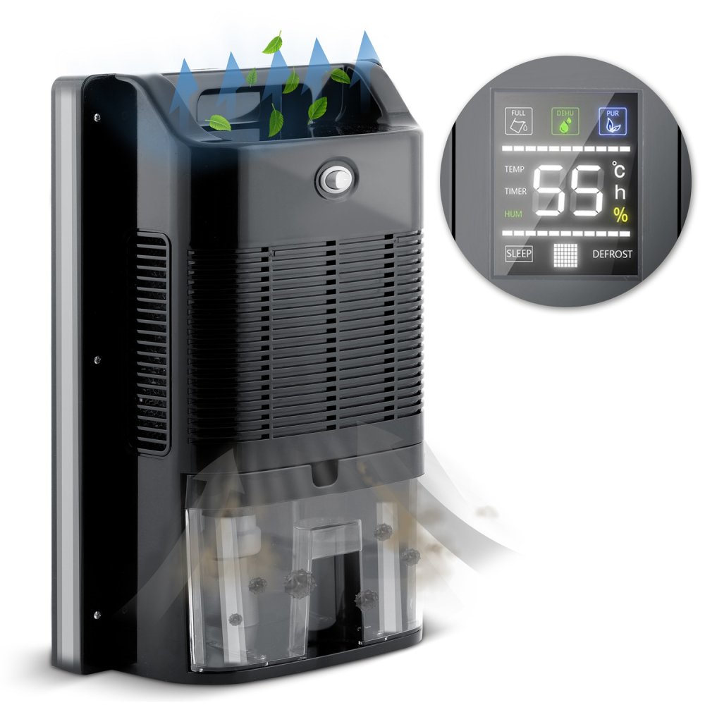 Air Dehumidifier, Purifier, Moisture Absorber, Berdsen BR-20D, Black (0)