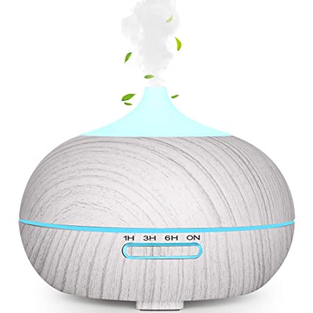 Electric Ultrasonic Air Humidifier / Diffuser / Aromatherapy - 400 ml, White Wood (0)