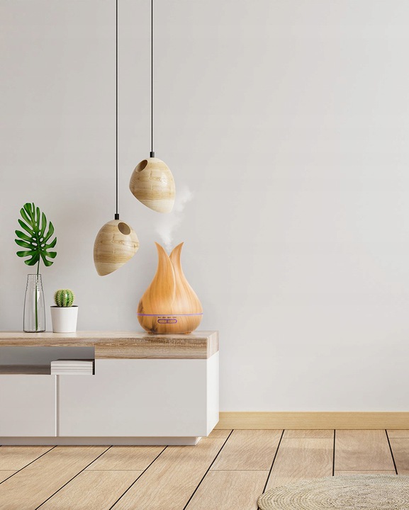 Electric Ultrasonic Air Humidifier Diffuser with Remote Control and Essential Oils for Aromatherapy, 400 ml (1)