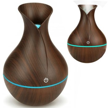 Air Humidifier, Aroma Diffuser, Aromatherapy, RGB Illumination, USB, Dark Brown