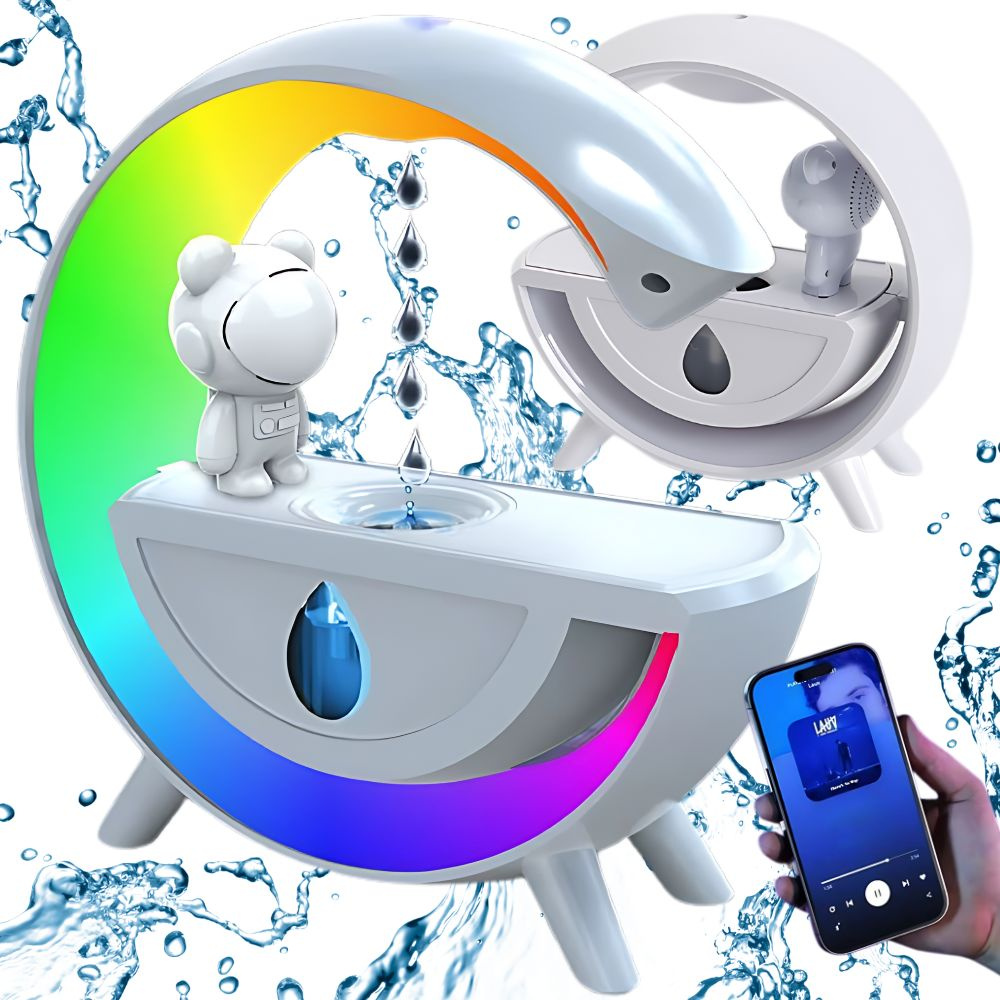 Astronaut Cool Mist Humidifier with Bluetooth Speaker and RGB Night Light
