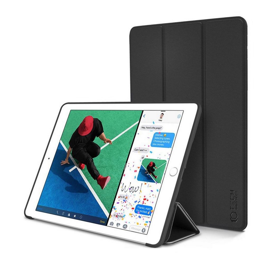 Apple iPad 9.7" (2017 / 2018) A1822 A1893 Trifold Tech-Protect SmartCase Protective Cover Case, Black