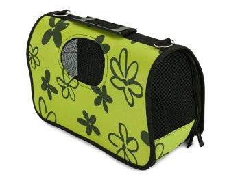 Large pet carrier bag for dogs and cats green