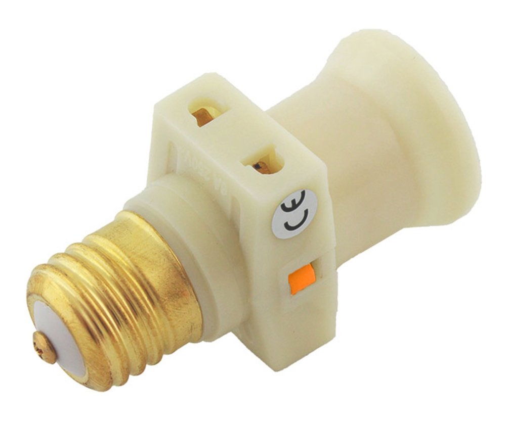 E27 bulb socket splitter adapter with 2 outlets, white (0)