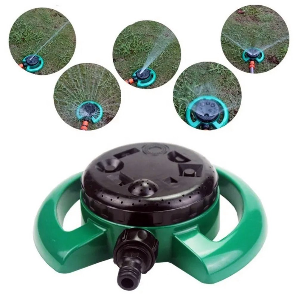 8-in-1 Garden Automatic Rotating Sprinkler with Multiple Nozzles, Green (2)