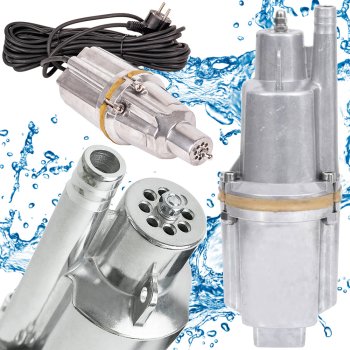 Submersible Deep Well Clean Water Pump 220W 1000LPH, gray
