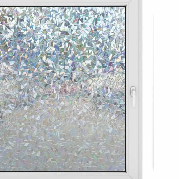 Decorative Window Film 200x60 cm 3D Mosaic Privacy, Rainbow