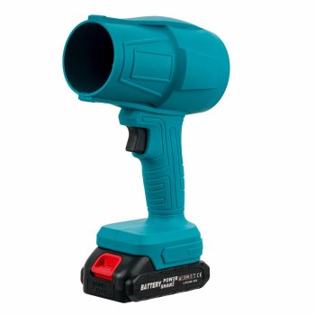 Cordless Leaf Blower 21V 300W with 2 Batteries, Blue