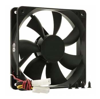 120mm Case Fan Quiet PC Cooling Fan High Airflow 2000 RPM MOLEX, black