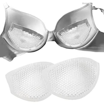 Silicone push up bra inserts, reusable, transparent