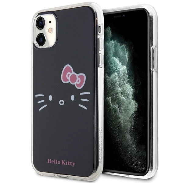 Apple iPhone 11 6.1'' Hello Kitty IML Kitty Face Cover Case, Black