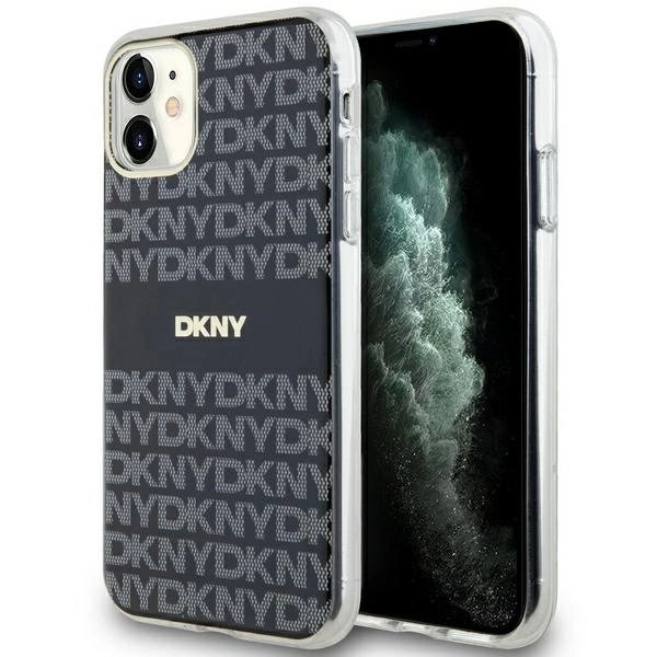 Apple iPhone 11 6.1'' DKNY IML Mono Stripe MagSafe Case Cover, Black
