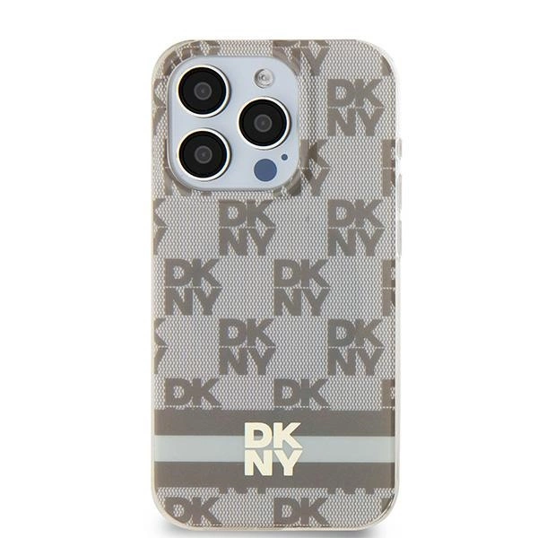 Apple iPhone 11 6.1'' DKNY IML Checkered Mono Pattern Printed Stripes MagSafe Case Cover, Beige
