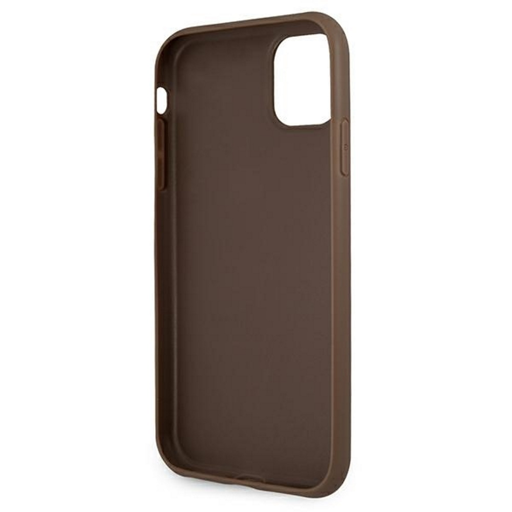 Guess case for iPhone 11 / XR from the 4G Big Metal Logo series - brown (1)