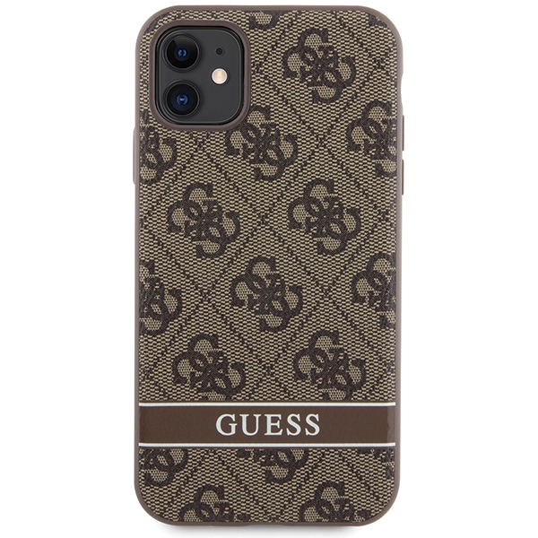 Apple iPhone 11 6.1'' Guess 4G Stripe Case Cover (GUHCN61P4SNW), Brown (1)