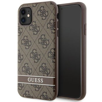 Apple iPhone 11 6.1'' Guess 4G Stripe Case Cover (GUHCN61P4SNW), Brown