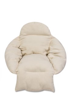 XXL Pillow Cushion Pad for Hanging Hammock Chair Braided Ropes Swing "Stork's Nest", Beige