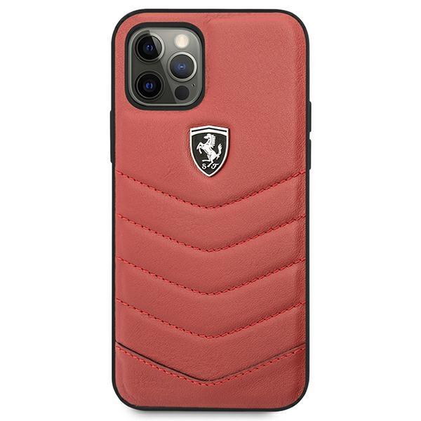 Ferrari FEHQUHCP12MRE iPhone 12/12 Pro red/red hardcase Off Track Quilted (1)