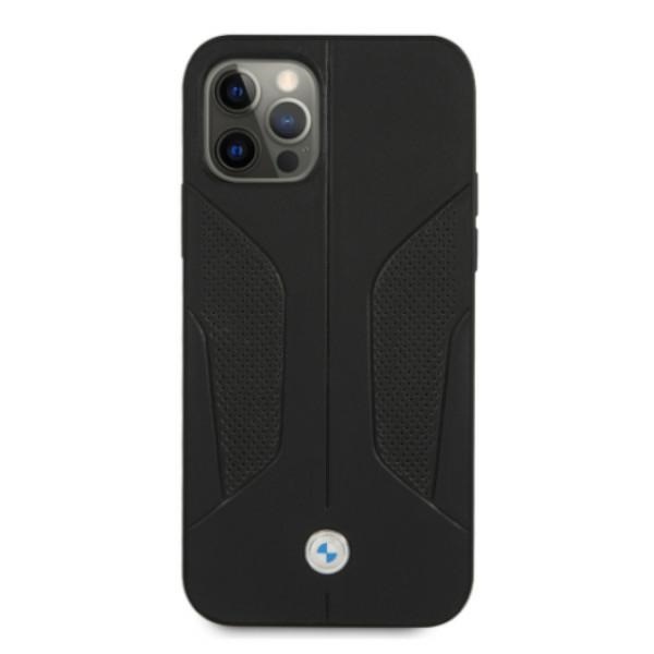 Apple iPhone 12 / 12 Pro 6,1" BMW Leather Perforate Sides Case Cover (BMHCP12MRSCSK), Black (1)