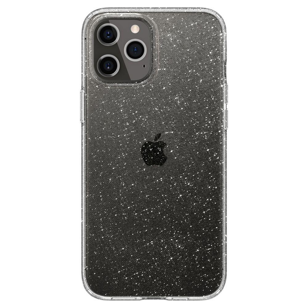 Apple iPhone 12 / 12 Pro 6.1" Spigen Liquid Glitter Crystal TPU Case Cover, Transparent (1)