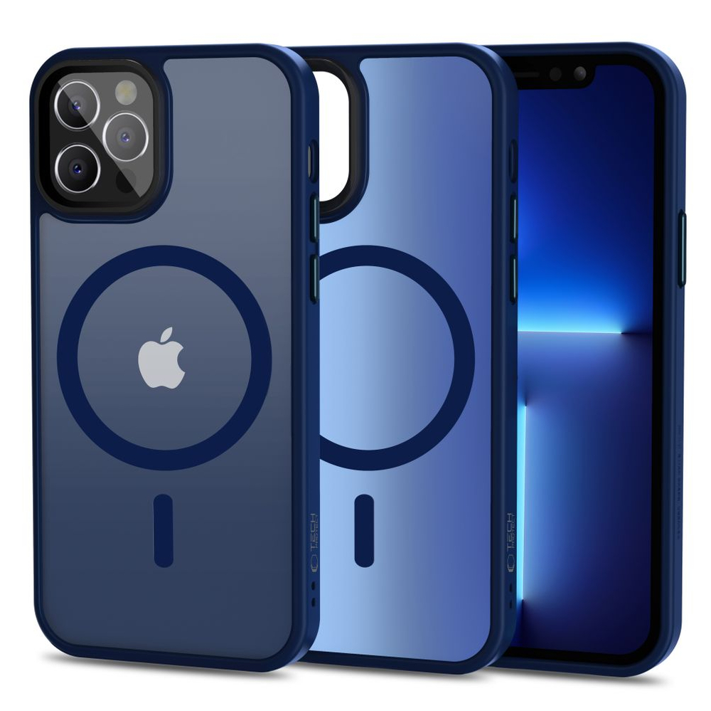 Apple iPhone 12 / 12 Pro 6.1'' Tech-Protect MagMat MagSafe Case Cover, Navy Blue Matte