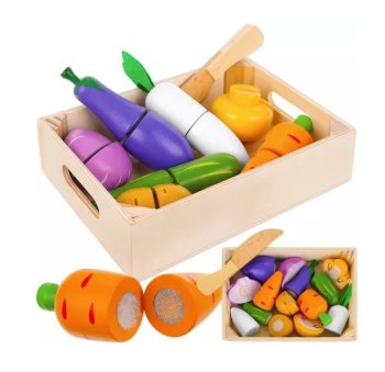 Kids Toy Wooden Cutting Vegetables Set Z23543