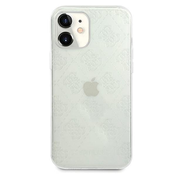Apple iPhone 12 mini 5.4" Guess 4G 3D Pattern Collection Case Cover (GUHCP12S3D4GTR), Transparent (1)