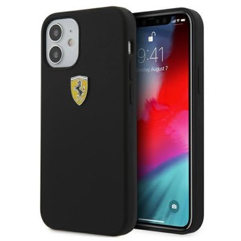 Ferrari iPhone 12 mini Case On Track Silicone, Black