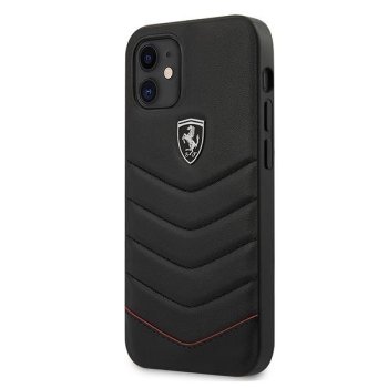 Ferrari iPhone 12 mini Case Off Track Quilted, Black