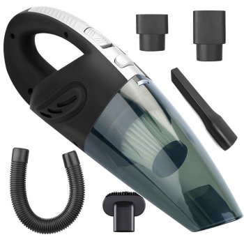 Portable Cordless Car Vacuum Cleaner 120W, Black