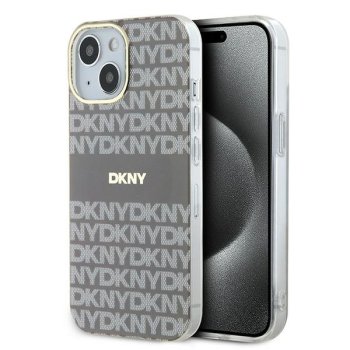 Apple iPhone 14 6.1'' DKNY IML Mono Stripe MagSafe Case Cover, Beige