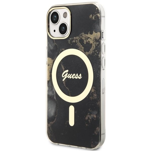 Apple iPhone 14 6.1'' Guess Golden Marble MagSafe Case Cover (GUHMP14SHTMRSK), Black (0)