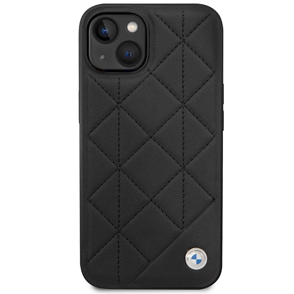 Apple iPhone 14 6.1'' BMW Leather Quilted Case Cover (BMHCP14S22RQDK), Black (1)