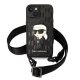 Apple iPhone 14 Plus 6.7\" Karl Lagerfeld Monogram Ikonik Patch Case Cover (KLHCP14MSTKMK), Black