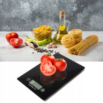 5kg/1g Electronic Digital Kitchen Weight Scale with LCD Display, Black