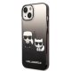 Karl Lagerfeld K&Choupette Centered Grad Case for iPhone 14 Plus - Black